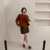 Lazy Wind Thick Needle Crew Neck Sweater Jacket Women's Autumn and Winter New Loose Thickened Soft Waxy Knitted Cardigan Top