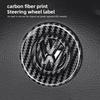 ABS Carbon Fiber Pattern Car Logo Steering Wheel Sticker Badge For VW GTI Passat B6 Golf 4 5 7 Polo Jetta Caddy Beetle Tiguan CCNB1