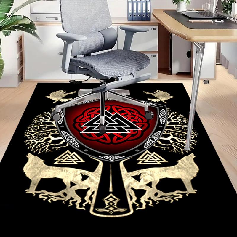 1pc Celtic Shield Carpet, Office Rug Outdoor Mat Home Decor Area Carpet Festival