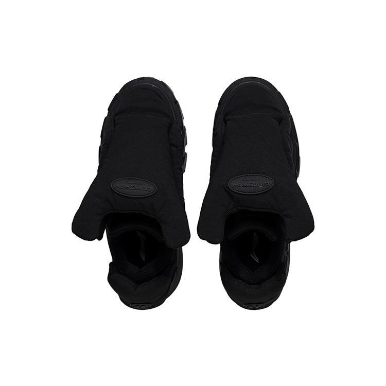 New LiNing Sui Yao Quirky With Blessing Durable Breathable High Top Sports Casual Shoes Women's Black AGCS226-3