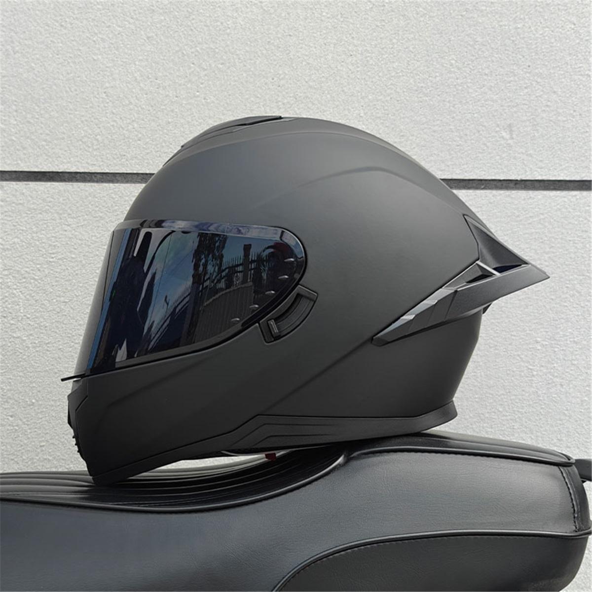 Motorcycle helmet, men s and women s dual lens full face helmet, motorcycle sports car, all season full face helmet R1-L