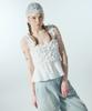 Uah Square Shirred Blouse (Ivory)