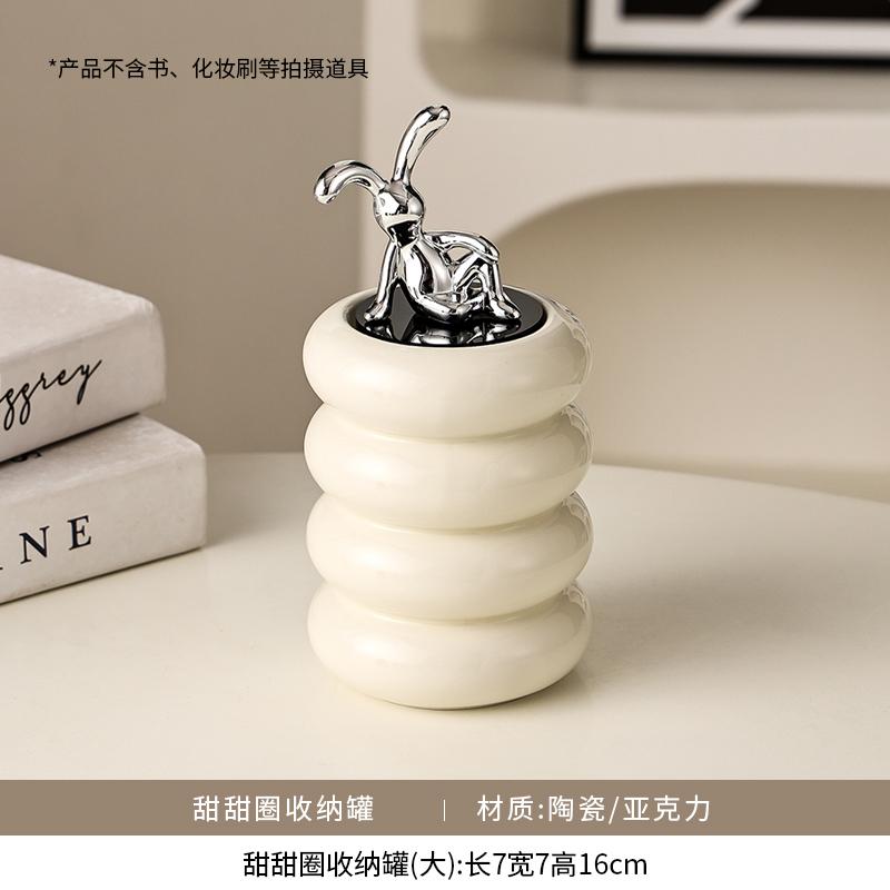 European-style Ceramic Household Cotton Swab Jar Creative Portable Toothpick Box Toothpick Tube Storage Cotton Swab Canister