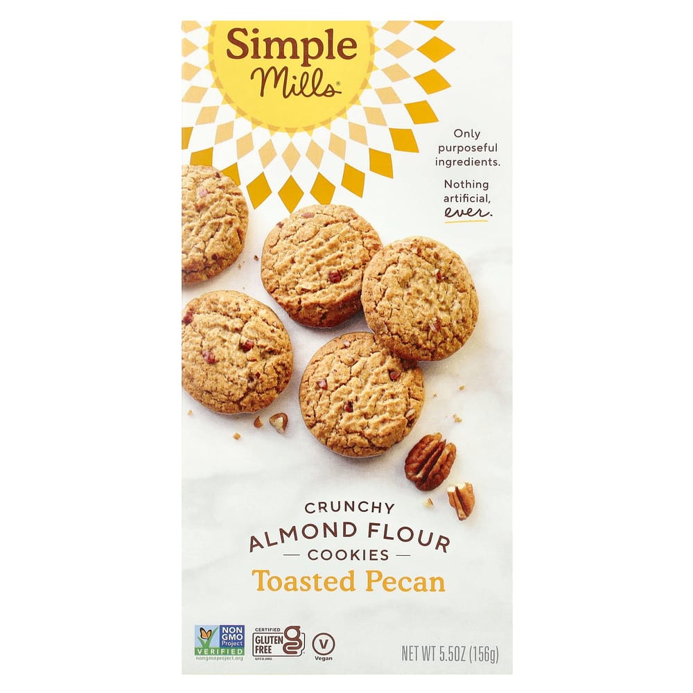 iHerb Simple Mills Naturally Gluten-Free Crunchy Toasted Pecan Cookies 5.5 oz (156 g)