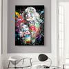 Abstrakcyjny portret Cavansa malarstwo Graffiti kobiety plakaty i druki obraz ścienny do dekoracji wnętrz w salonie Cuadros