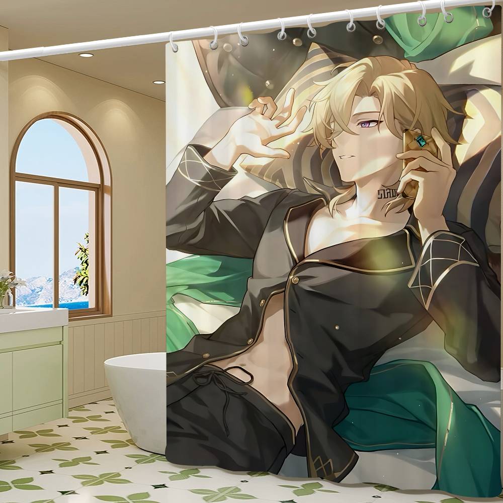 Honkai Star Rail Game Simple Shower Curtain Bathroom Shower Curtain Easy To Clean And Scrub Polyester Waterproof Light Opaque