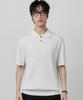 Ssei Standard Ribbed Polo Short Sleeve Knit Ivory