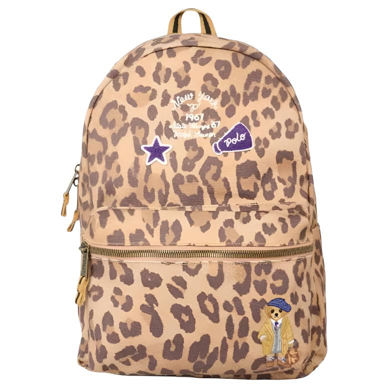 

Polo Ralph Lauren Polo Bear Classic Print Cotton Backpack Kids backpack Beige 9AR157X3X Basic Set (Bag+Dust Bag)