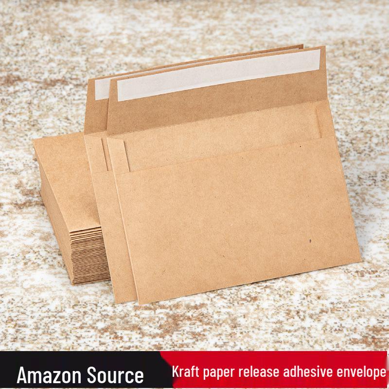 Kraft Paper Self-Adhesive Invitation Envelopes - Blank for Customization