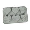 Pabei 6-Cavity Assorted Heart Silicone Chocolate Cake Mold