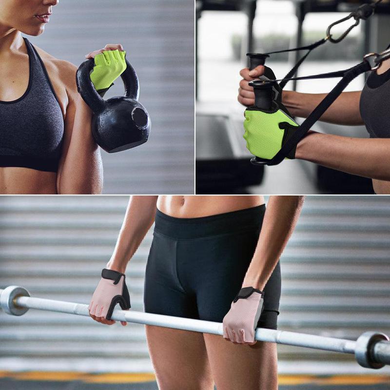 Fitness Gloves Deerskin Anti Slip Wear Resistant Breathable Summer Men and Women Yoga Dumbbells for Rock Climbing and Riding Half Finger Gloves