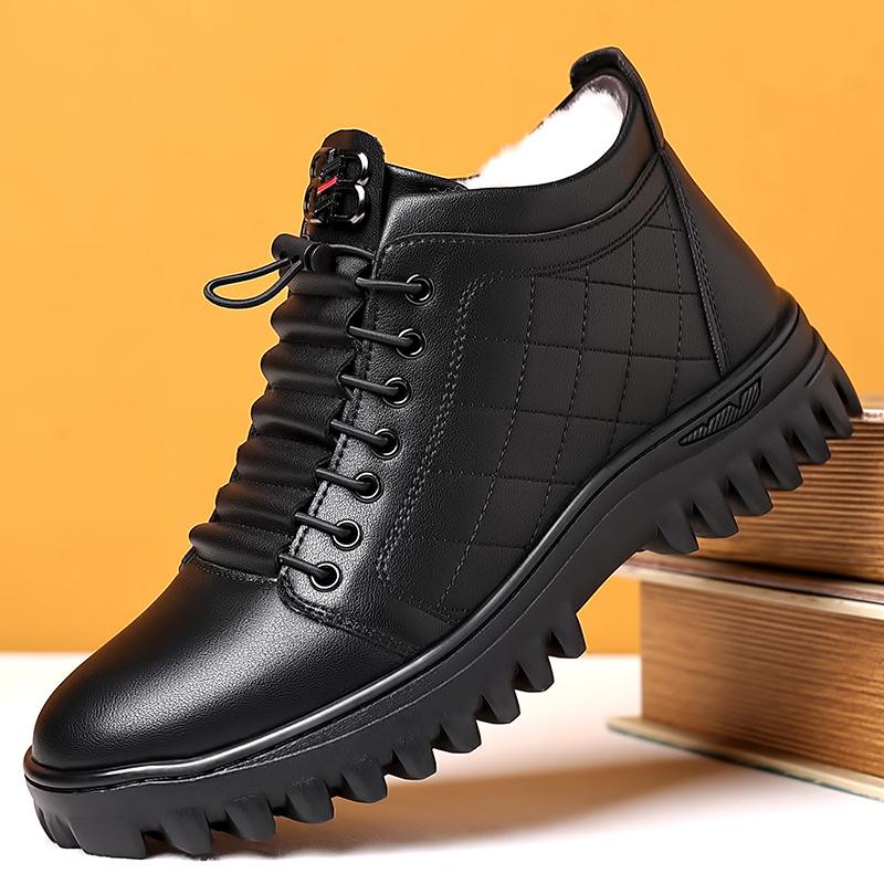 

Ботинки Martin мужские короткие ботинки из мягкой кожи с круглым носком кожаные ботинки среднего размера мужские ботинки ретро ботинки мужские шерстяные хлопковые ботинки в британском стиле cott 38 чёрный