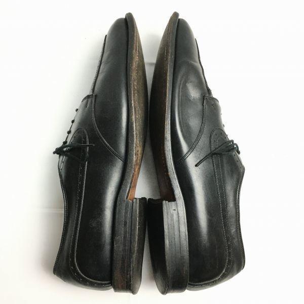1980s-90s Vintage Allen Edmonds Kingsley U-Tip Business Shoes Black size 11D 28.5-29.5 Men's(USED)