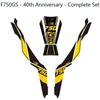 Applicable to BMW F750GS, F850GS 18-22 models. 40th Anniversary stickers, decals for fuel tank, and fishbone decals.