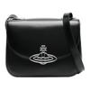 Adjustable Detachable Shoulder Strap Silver Hardware Small Calfskin Crossbody Bag Women Crossbody Bag Black 48020004WL0077