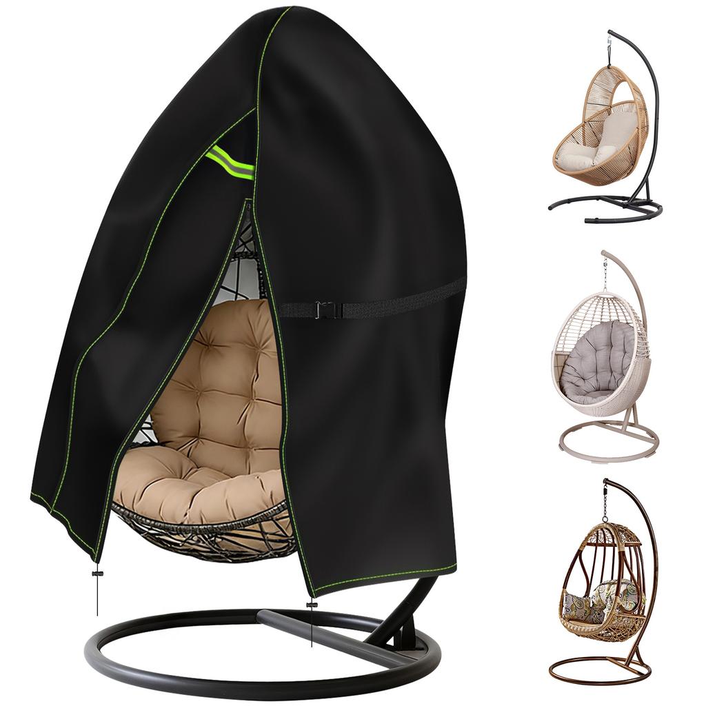 Patio Hanging Egg Chair Cover Outdoor Swing Egg Chair Cover Waterproof 210D Heavy Duty Veranda Garden Egg Chair on Stand Covers