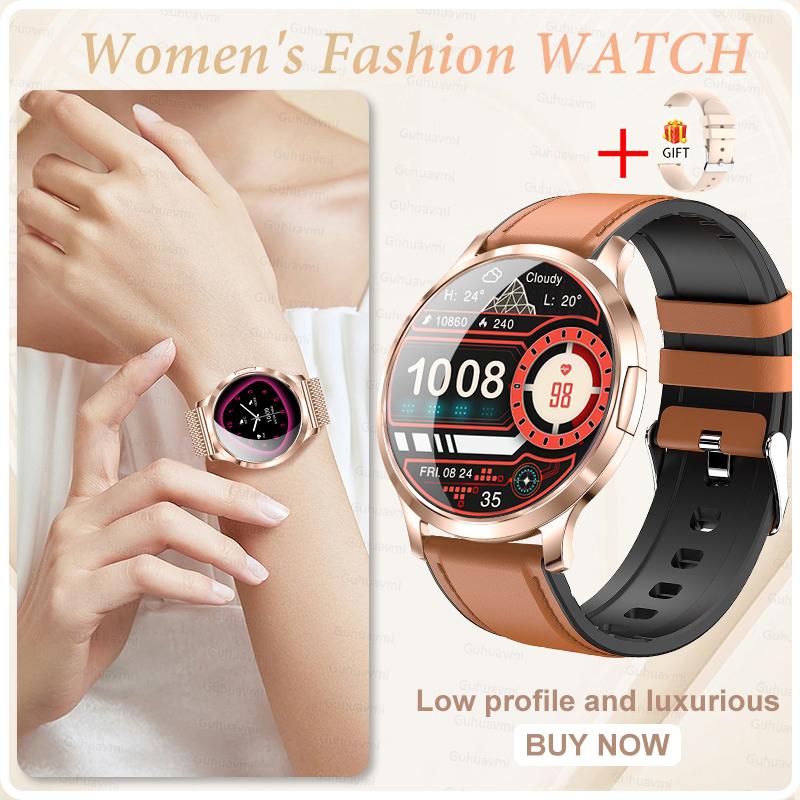 NEW Ultra-thin Body Fashion Smart Watch 1.32"AMOLED HD 3D Screen Women's Health Heart Rate Bluetooth Call Woman Smart Watch