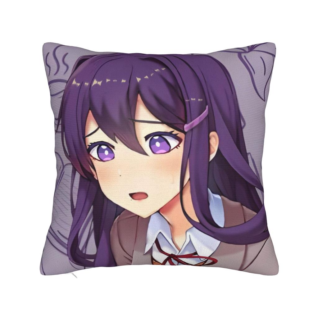DDLC Anime Girl Y-Yuri Pillowcases Morden Pillow Case For Office Car Home Decor Comfy Pillow Cover