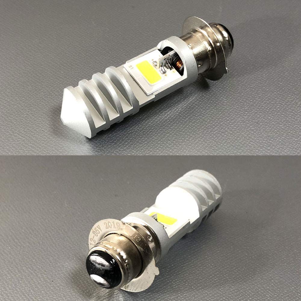 Discover Winds Ultra Bright Motorcycle PH7 LED Bulb, COB LED, P15D, Headlight Bulb, Non-Polarity, DC or AC, Custom Dress Up