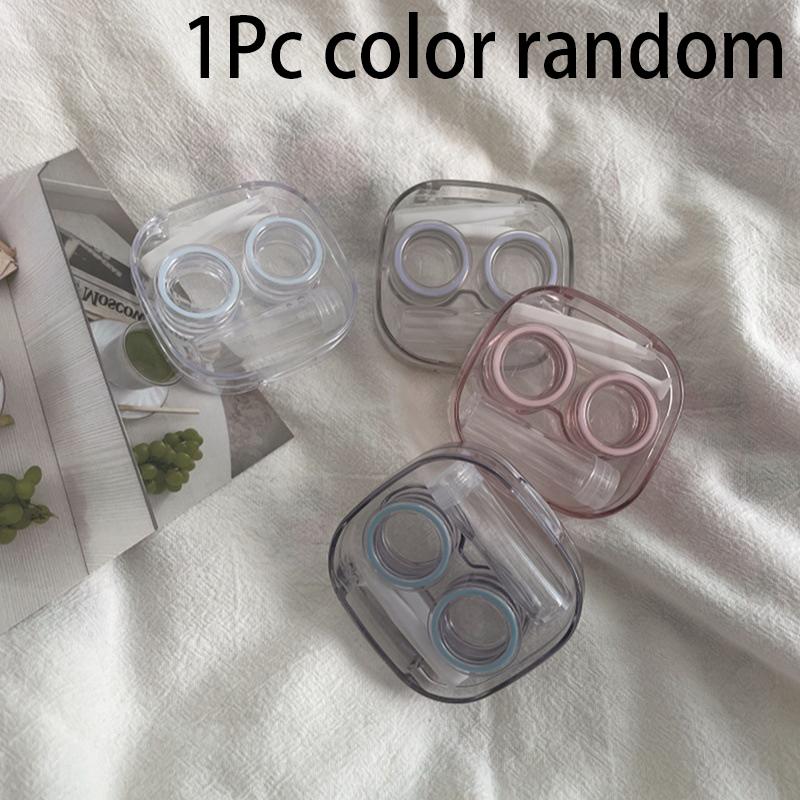 Kobiety Dziewczyny Okulary Kosmetyczne Soczewki Kontaktowe Pudełko Etui na Soczewki Kontaktowe Do Pielęgnacji Oczu Uchwyt Podróżny Pojemnik Akcesoria Podróżne