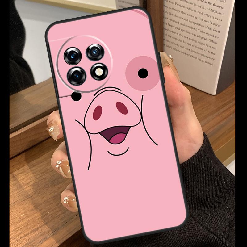 Cute PINK Kawai Pig Case For OnePlus 13T 10T 15R 10R 12R 13R 13 12 11 9 10 Pro Nord CE 5 2 3 4 Lite N20 N30 Cover