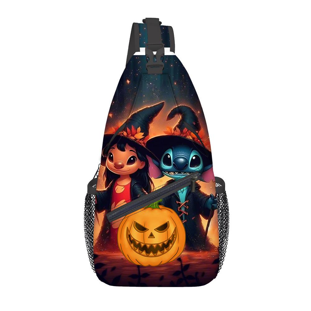 Breast Bag Women'S Fashion Oxford Cloth Cartoon Shoulder Messenger Bag Large Capacity Cycling Breast Bag