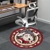1pc Santa Claus Chair Carpet for Office, Round Non Slip Durable Large Size Office Carpet, Suitable for Office