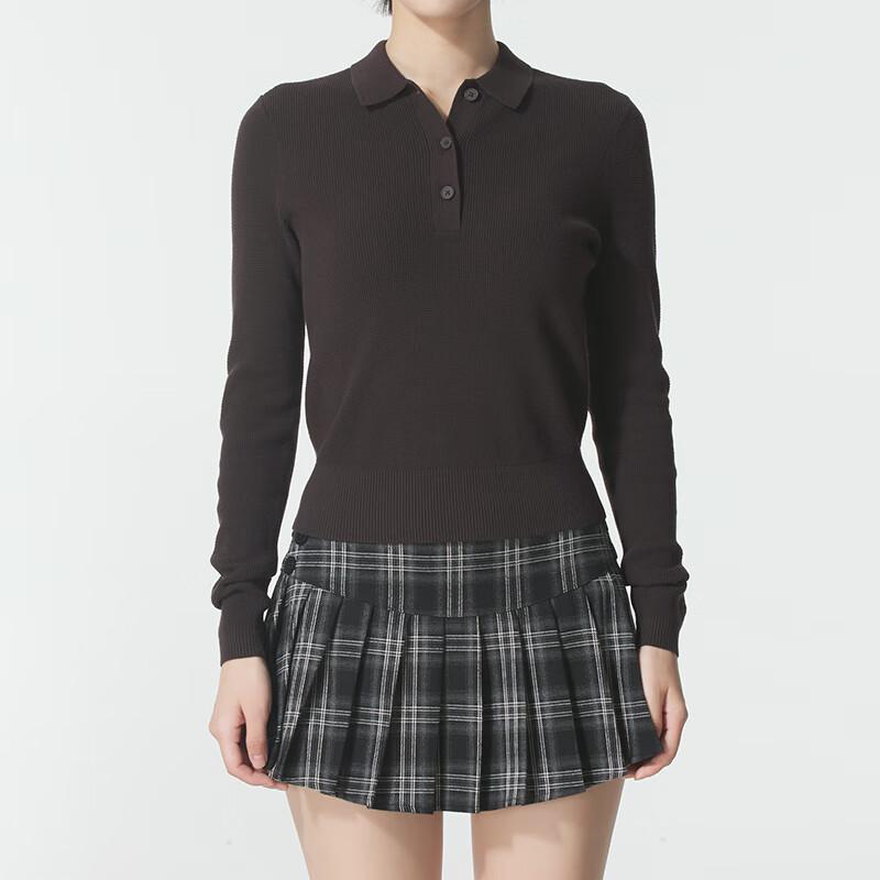 Under Armour Breathable Solid Color Long Sleeve Polo Shirt Women Tops 6005630-246
