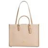 Maggie 37 Gold Metal Logo Coated Canvas And Leather Tote Bag Women Tote Bags Natural CAK59-IMLG6