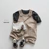 Mengbaobi Kids' Autumn Overalls: Japanese and Korean Style Pants for Boys and Girls, Casual and Trendy.