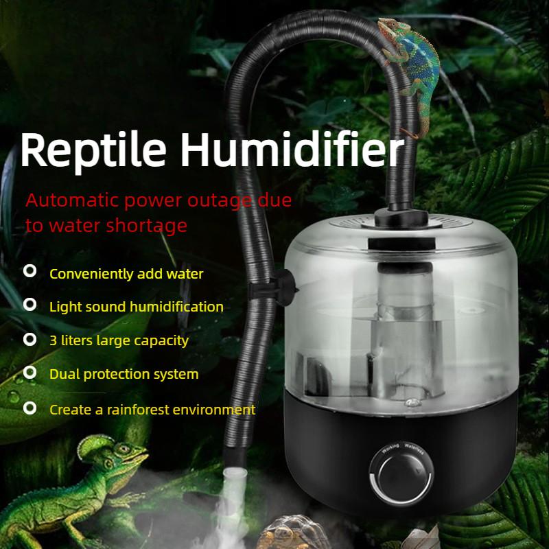 3L Pet Humidifier with Tube Plant Rainforest Reptile Pet Nebulizer Dual Spray Household Air Humidifier