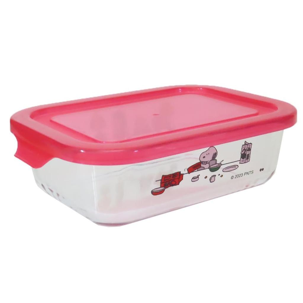 Onishi Ken Seisaku PEANUTS Glass Container RED M PK-2010