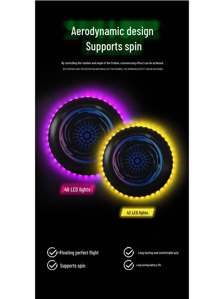LED Light-Up Flying Disc: Interactive Parent-Child Toy for Team Building and Outdoor Fun