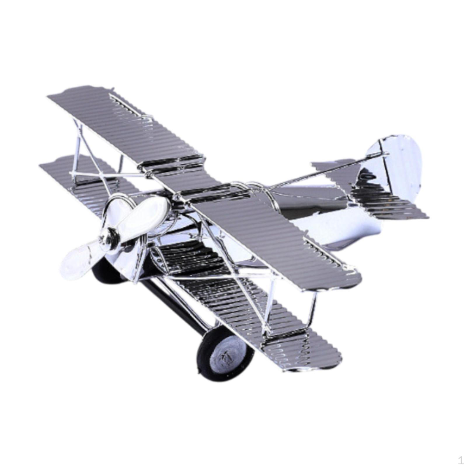 

Літак Планер Біплан Прикраси Ручна ретро Декоративні подарунки Залізо M срібний