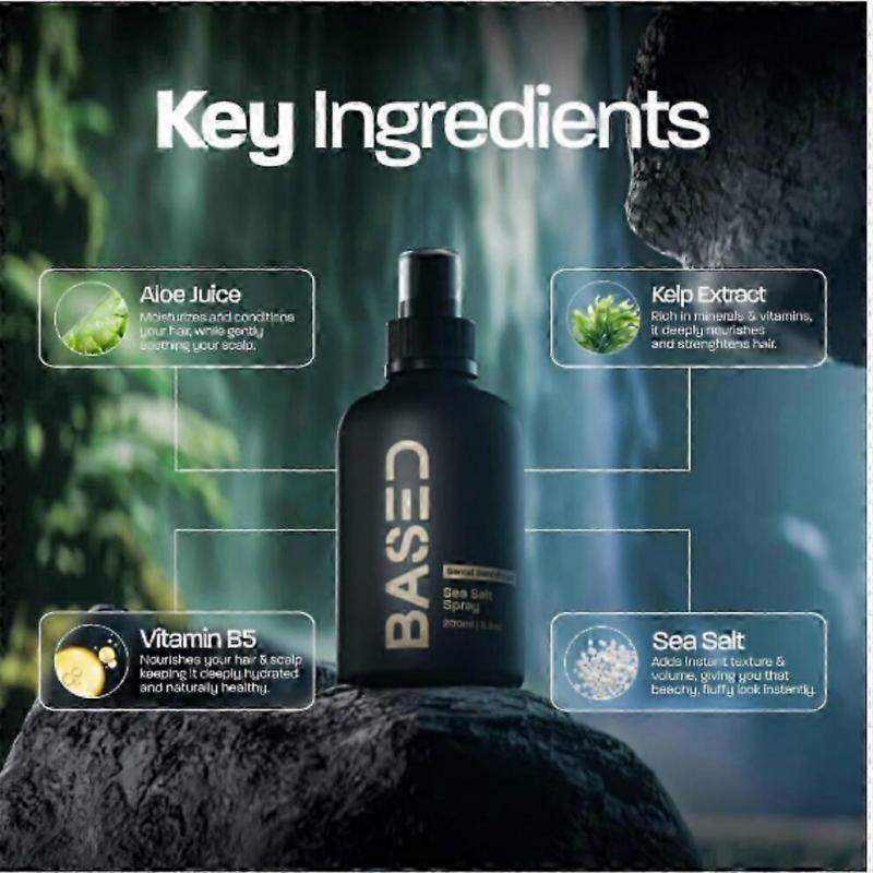 Sea Salt Spray for Volumizing Hair, 170ml Texturizing & Strengthening Spray with Vitamin B5 & Seaweed