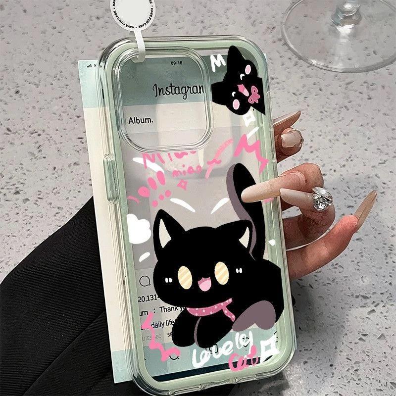 Cute Scare Cat, Suitable for iPhone17pro Mobile Phone Case Apple 16 2-in-1 14/13 Cartoon 12 Sets 15