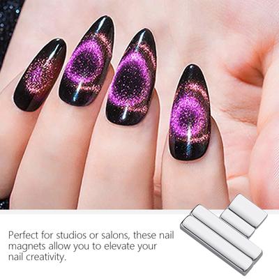 Set Magneti Mini per Unghie 4 Pezzi Strumenti per Unghie Occhio di Gatto Unghie Fai da Te Art Nail Creare Bellissimi Stili per Unghie