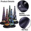 5pcs Halloween Inflatable Witch Hat Ring Toss Game Halloween Party Indoor Outdoor Decor Supplies Family Games Kids Favors Toys