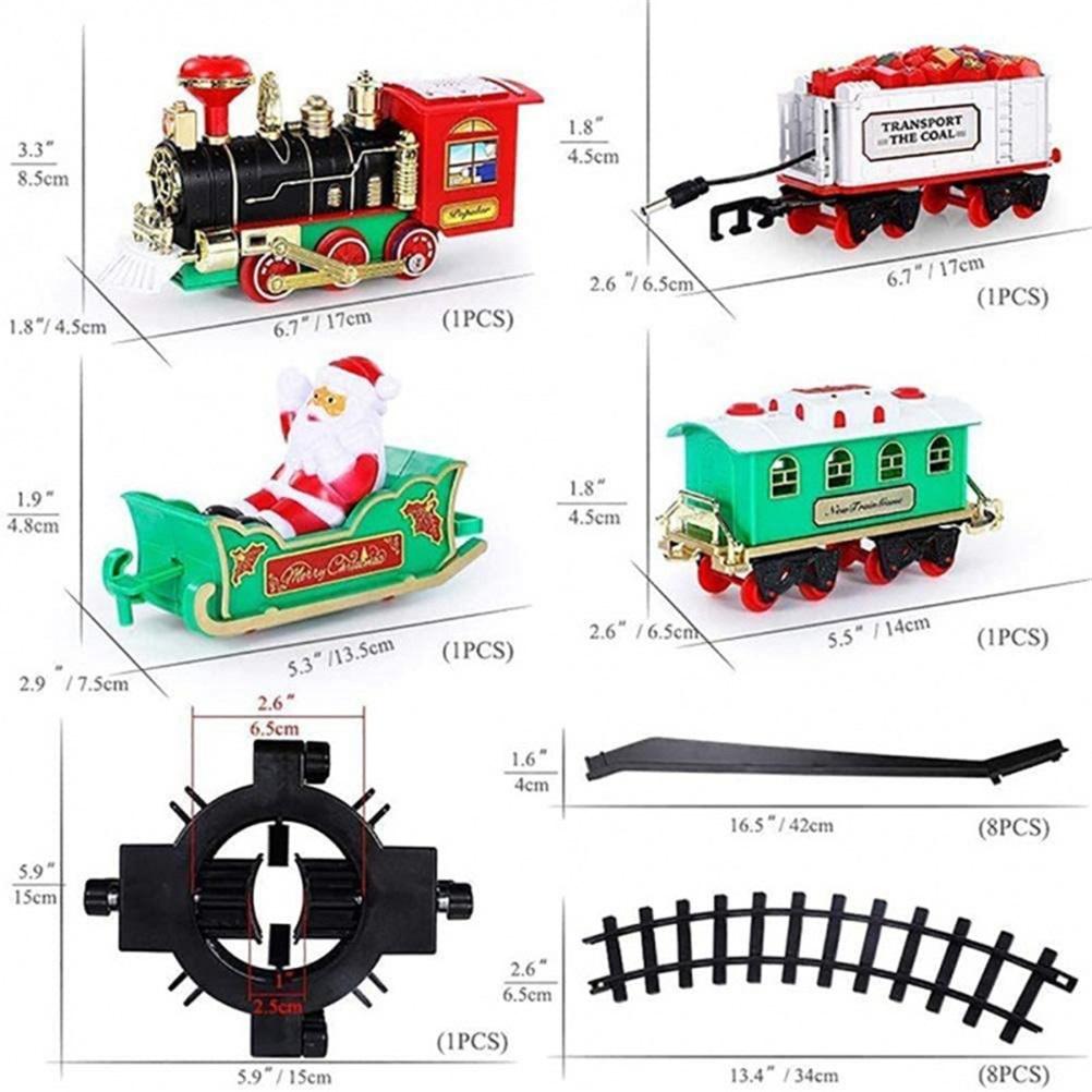 Christmas Train Set with Sounds and Lights Electric Rail Car Toy Mini Train Toy Set for Christmas
