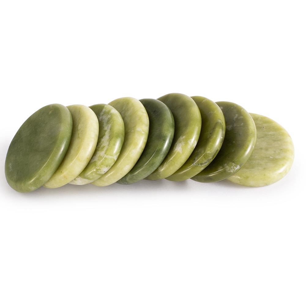 Olive Jade Heated Gua Sha & Massage Stone Set for Spa Therapy