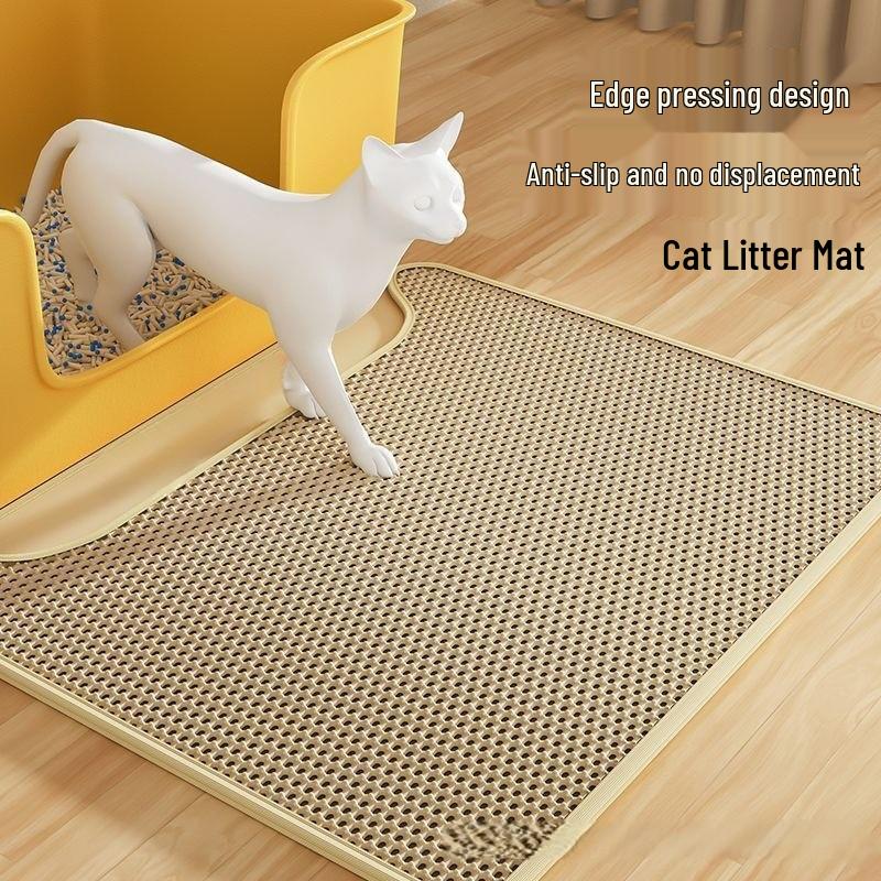 Eva Double Layer Extra Large Cat Litter Mat - Prevents Litter Tracking & Controls Mess