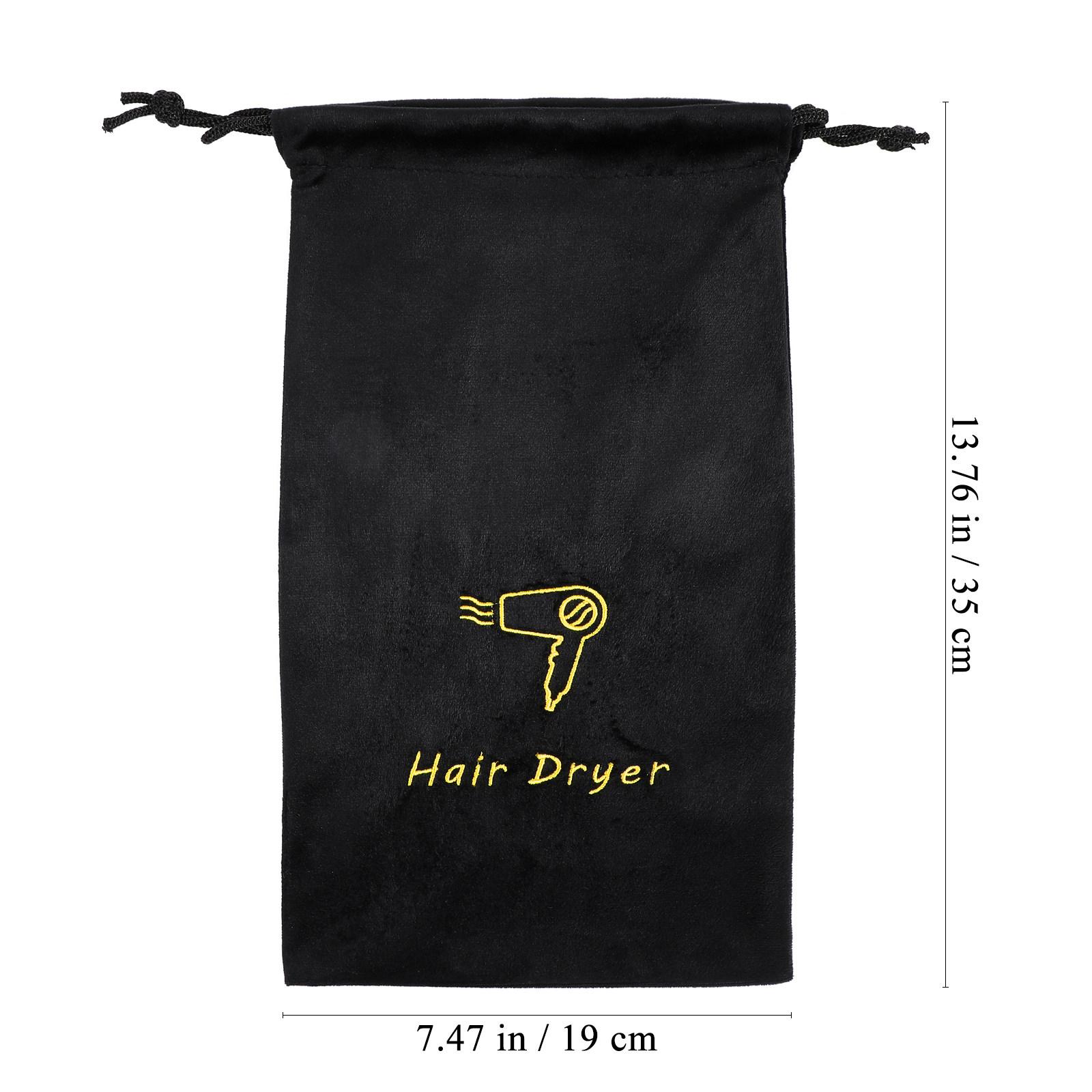 Linen Drawstring Hair Dryer Storage Bag Portable Travel Hair Dryer Carrying Pouch Organizer Storage Bag Drawstring Bags чёрный