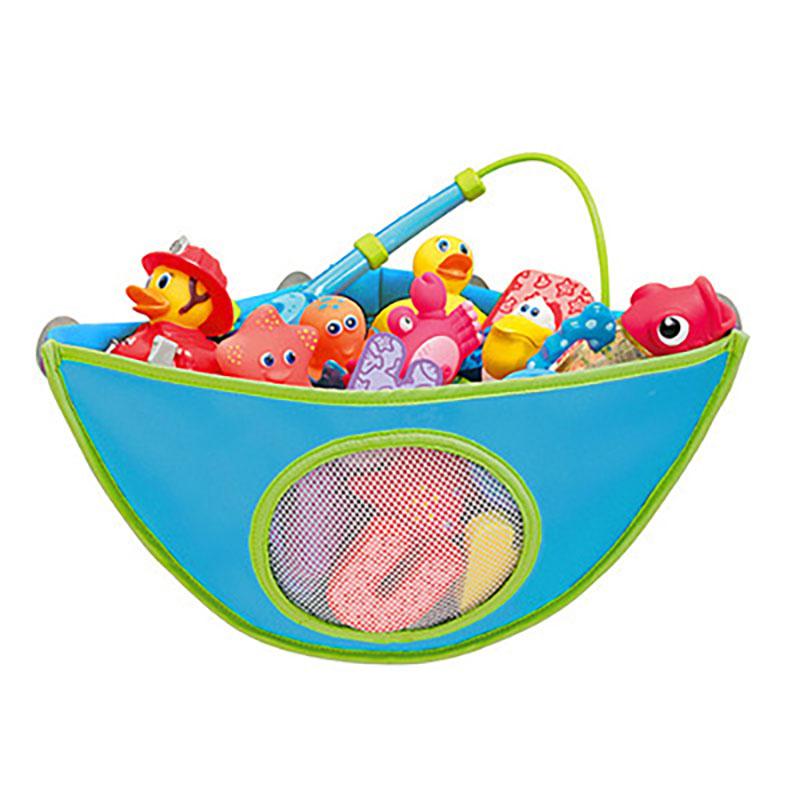 Non-Toxic New Cute Animal Bath Toys Kids Baby Tidy Storage Suction Bathroom Bathtub Doll Hanging Bag Basket Mesh Storage Bag Water Toys