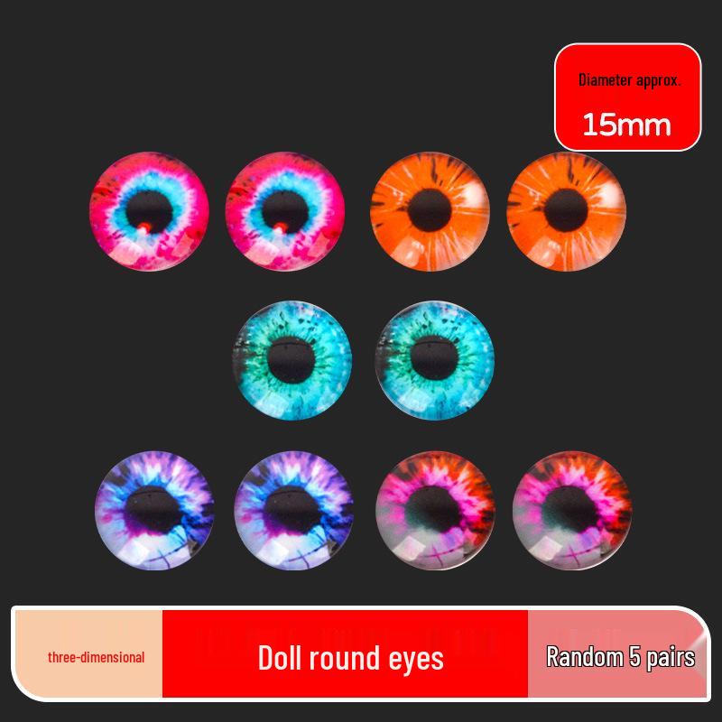 Kids' DIY Colored Eye Stickers for Crafting: Animal-Themed Black and White Eyeballs
