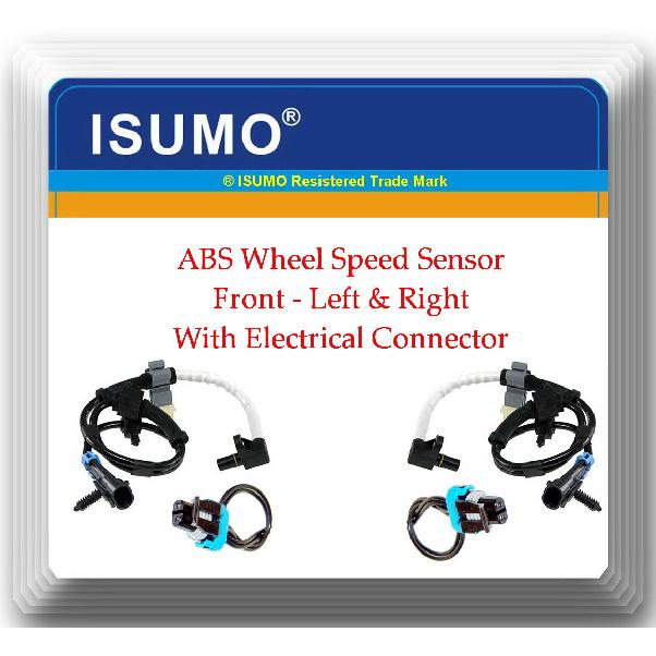 2 x ABS Wheel Speed Sensor W/Connector Front left/Right ALS483 For:Chevrolet GMC