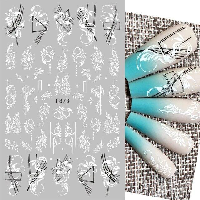 3D lepidlo Květiny Nálepka na nehty Tulipán Okvětní lístky Javor Růže DlY Voděodolné Obtisky na nehty Doplňky pro zdobení nehtů Dekorace na nehty