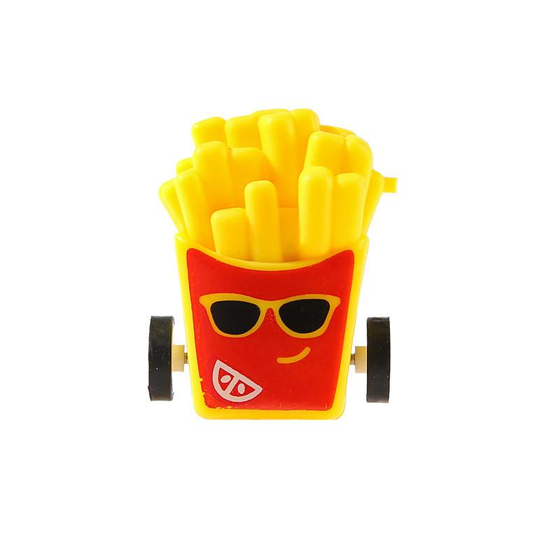 Inertia Kids Mini Car With French Fries Hamburgers Design For Pocket Toy Fun