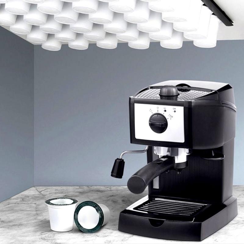 10Pcs Wall Mounted Espresso Holder Large Capacity Coffee Pods Organizer Space Saving PVC Storage Rack for Kitchen