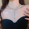 Elegante Collana Choker con Nappa di Diamanti Light Luxury per Donna