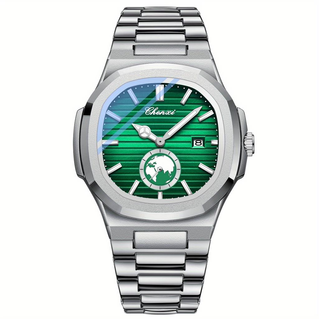 Luxury Brand Business Men's Watches Fashion Blue Dial Auto Date Quartz Wristwatches Men Casual Sports Watches  Erkek Kol Saati